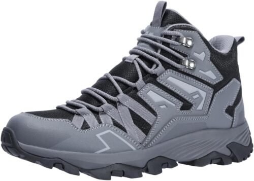 Men's Waterproof Hiking Boot Rugged Work boots Comfortable for Backpacking Trekking Trails Outdoor