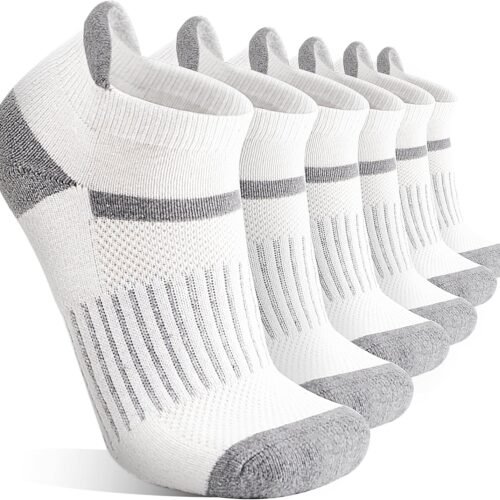 6 Pairs Merino Wool Ankle Running Hiking Socks Compression Support Breathable Thick Cushion No Show Socks for Women Men