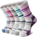 Merino Wool Hiking Socks for Women Thermal Winter Warm Boot Work Cushion Socks 5 Pairs