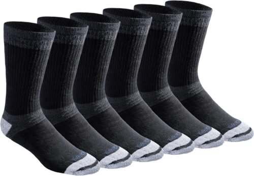 Men's  Moisture Control Max Full Cushion Crew Socks, Available in M-XL (6, 12 Pairs)