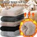 5 Pairs Womens Merino Wool Socks Hiking Warm Winter Thick Thermal Crew Cozy Cabin Ladies Gift Comfy Boot Work Socks